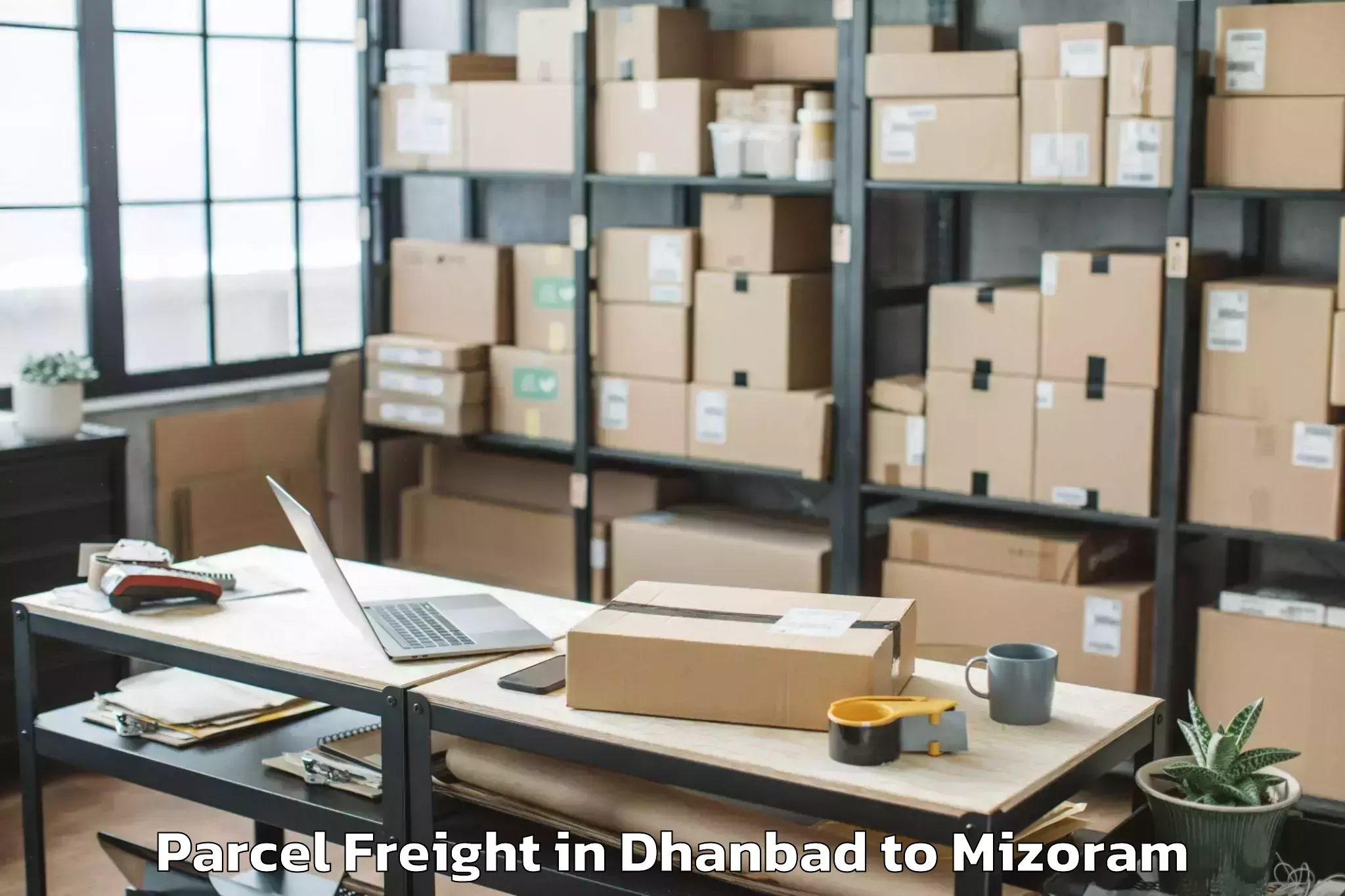 Book Dhanbad to Khawzawl Parcel Freight Online